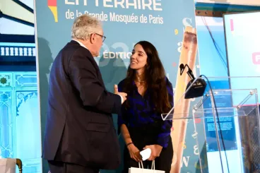 Moroccan writer Hajar Azell honored at Paris Grand Mosque literary prize for novel on Arab Spring