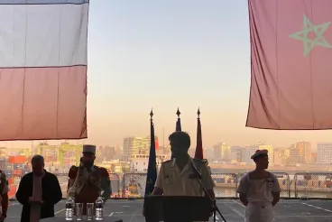 French warship Tonnerre docks in Casablanca for joint naval exercises and training