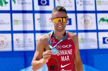 Moroccan triathlete Badr Siwane shines with gold in Hurghada and silver in El Galala