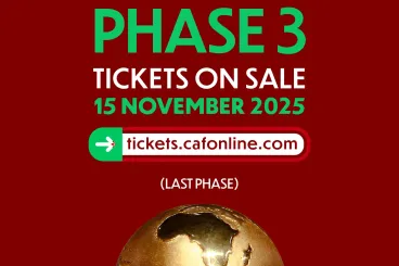 كاف يفتح المرحلة الثالثة من بيع تذاكر كأس الأمم الإفريقية 2025